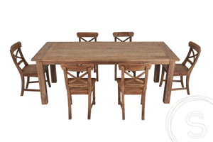 Teak Tafel 200 x 90 Altholz - Souren Furniture (CH)