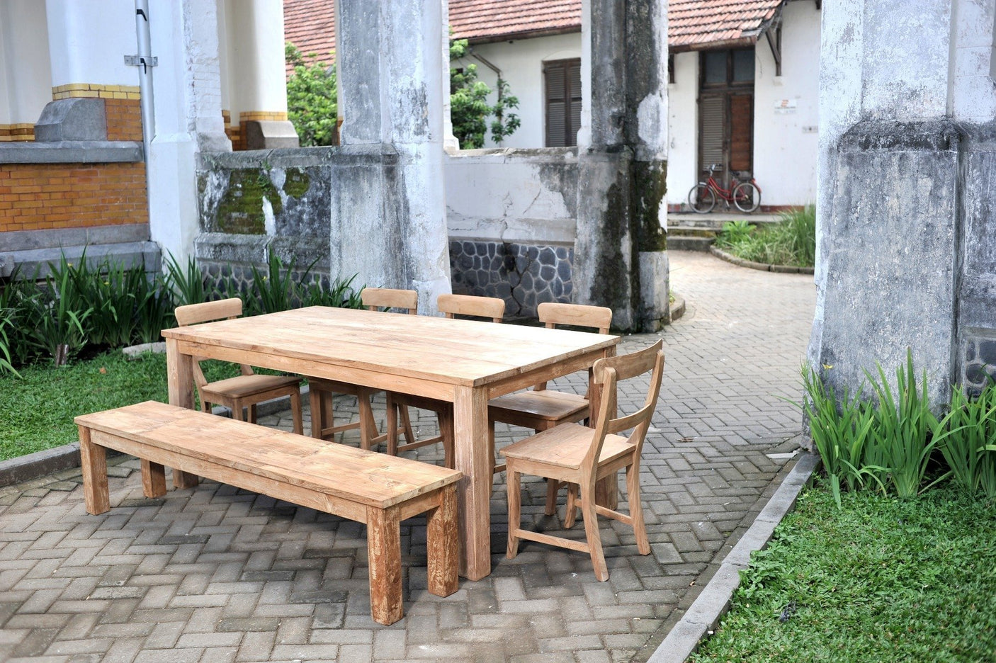 Teak bank 200cm - Souren Meubels