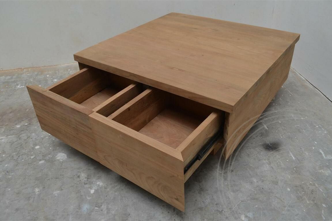 Teak Couchtisch Block 80x80cm
