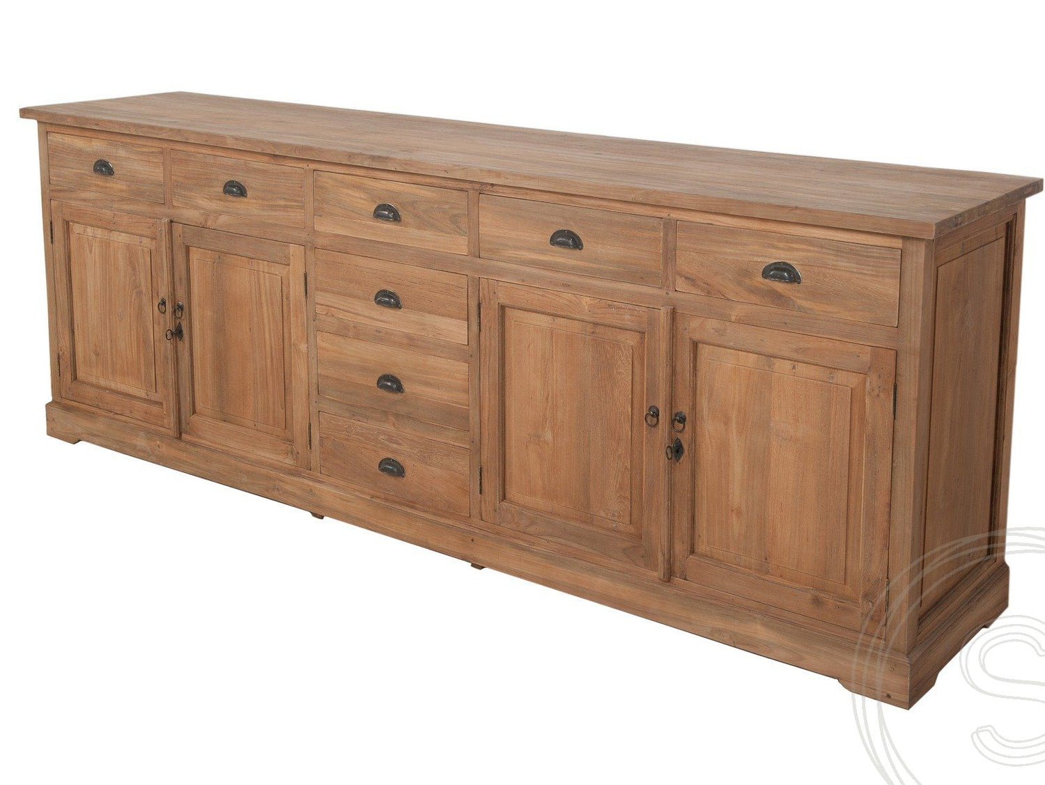 Teak dressoir 250cm XL - Souren Meubels