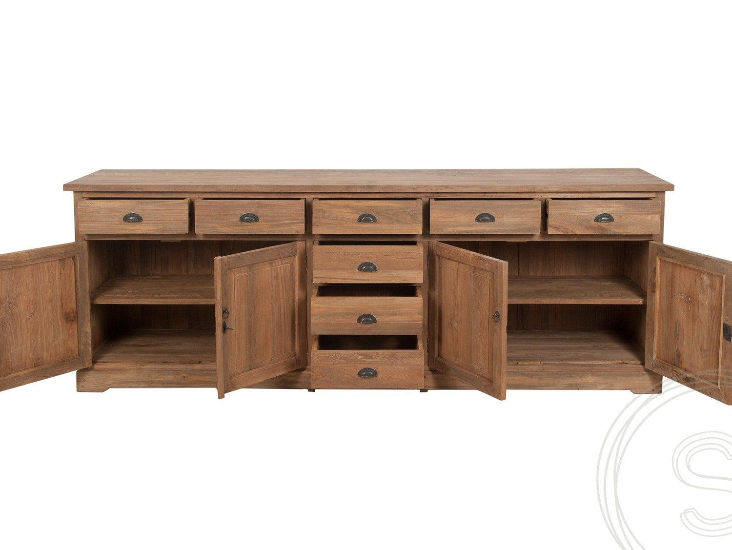 Teak dressoir 250cm XL - Souren Meubels