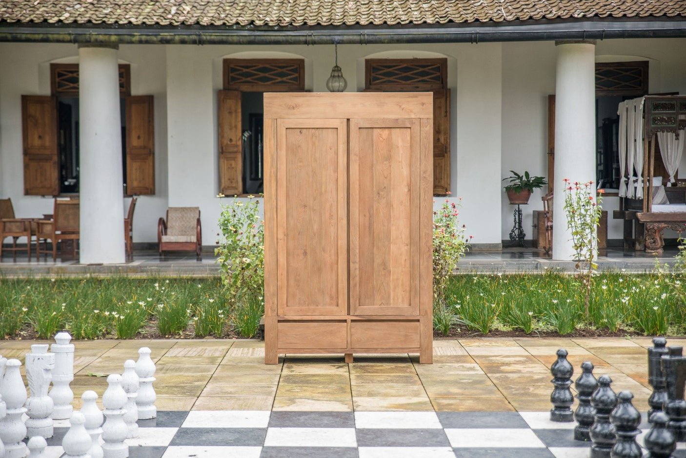 Teak kast 130cm - Souren Meubels