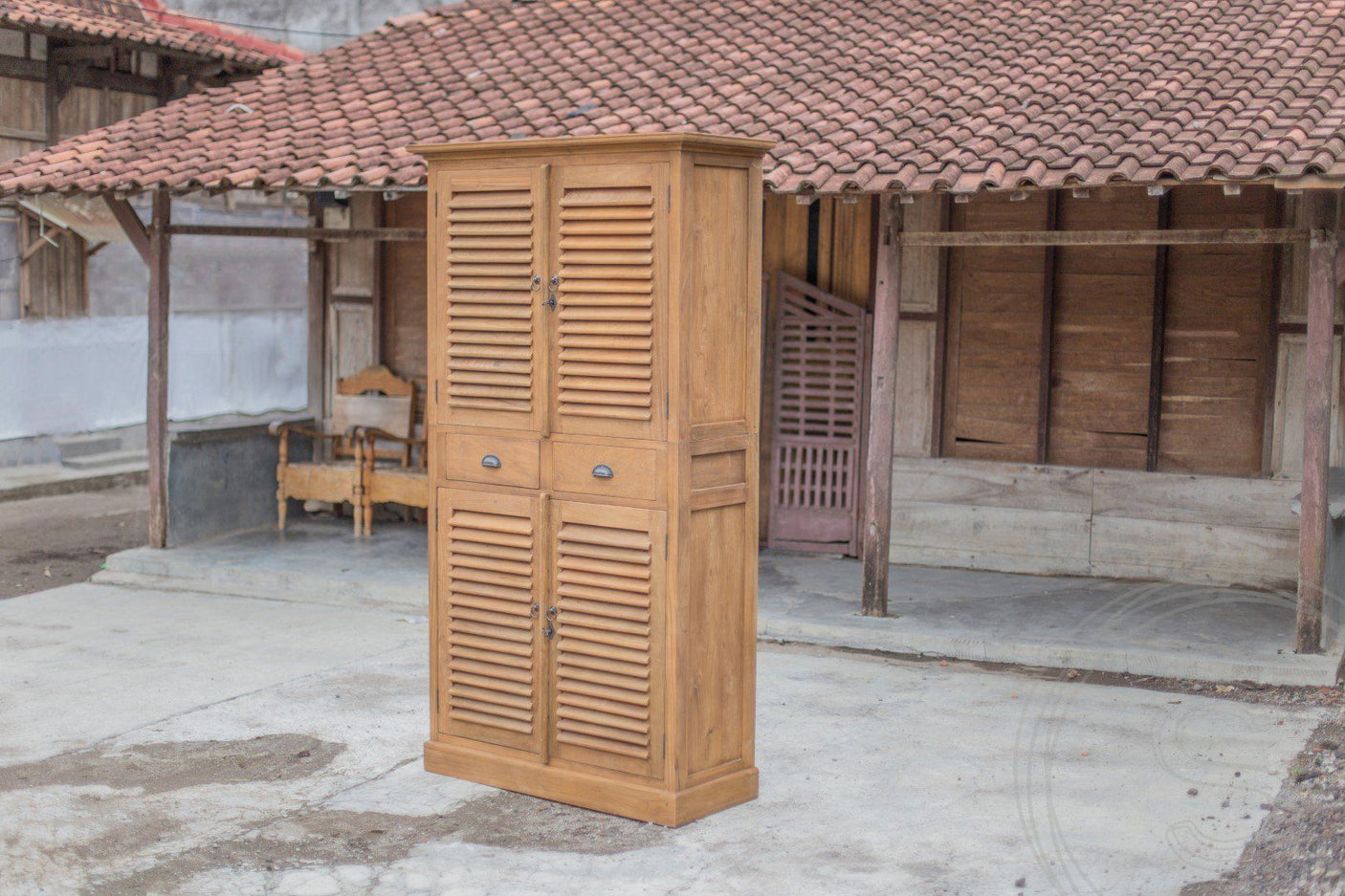 Teak schoenenkast Lombok - Souren Meubels