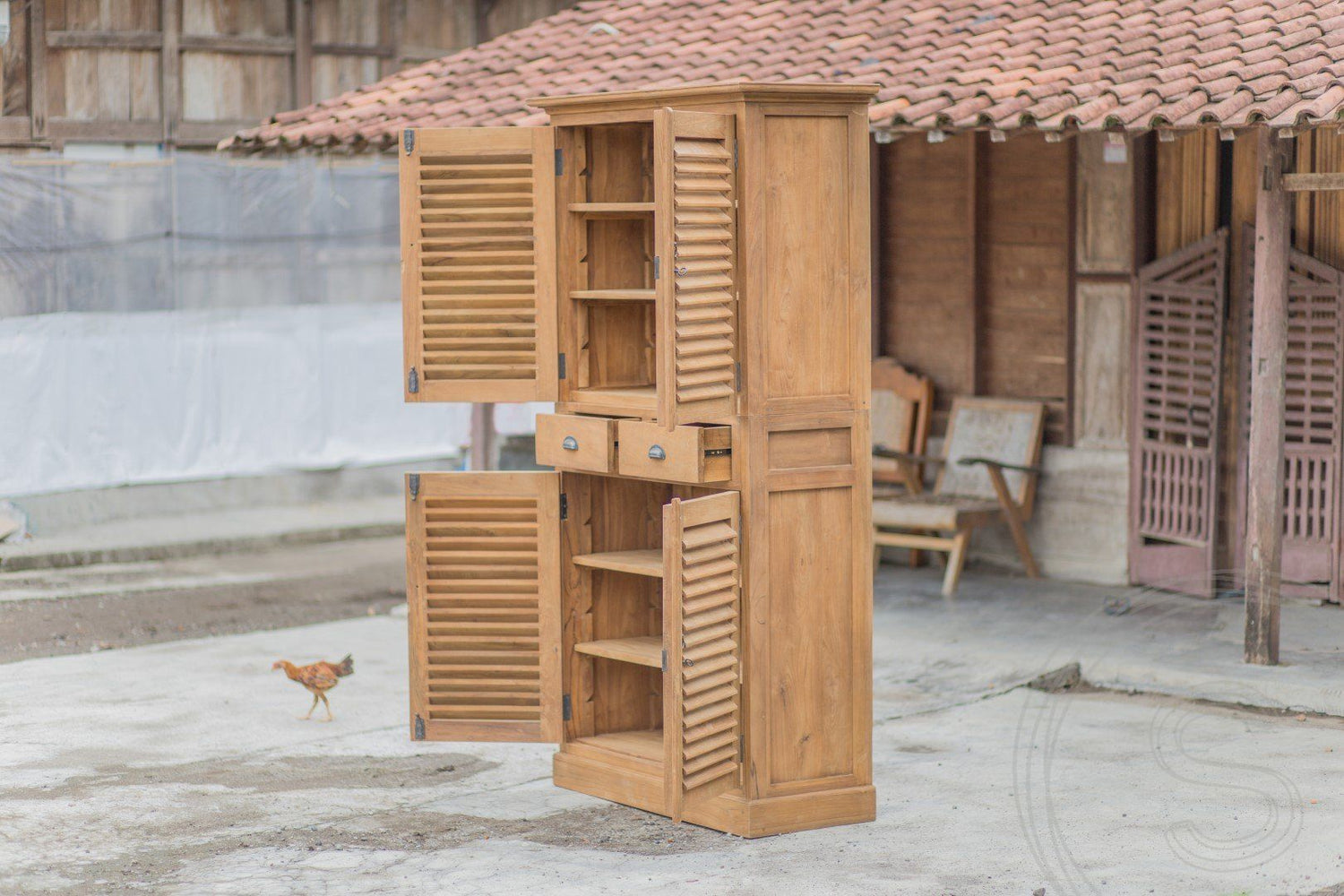 Teak schoenenkast Lombok - Souren Meubels