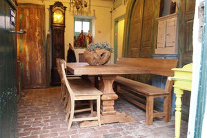 Teak kloostertafel 200x90 - Souren Meubels