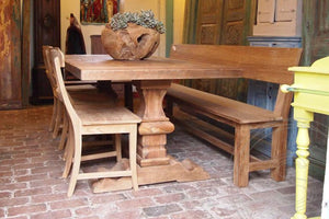 Teak kloostertafel 220x100 - Souren Meubels