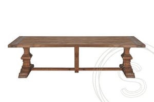 Teak kloostertafel 280x100 - Souren Meubels