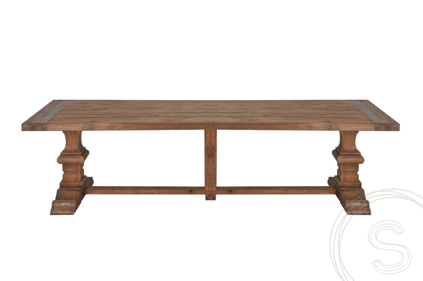 Teak kloostertafel 320x110 - Souren Meubels