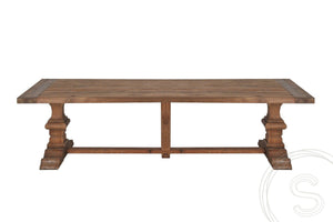 Teak kloostertafel 320x110 - Souren Meubels