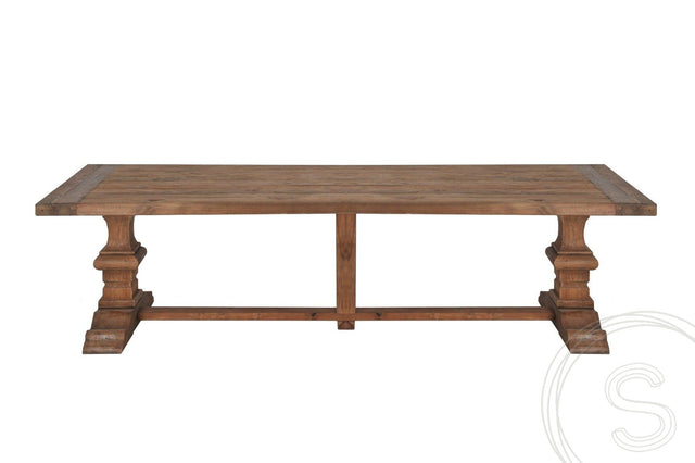 Teak kloostertafel 320x110 - Souren Meubels