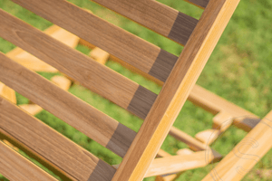 Teak Liege mit Rollen 2 x
