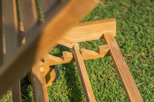 Teak Liege mit Rollen