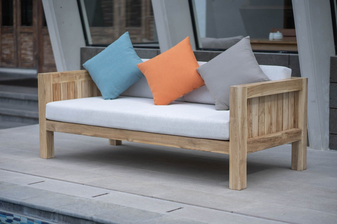 Teak Loungebank Algarve - Souren Meubels