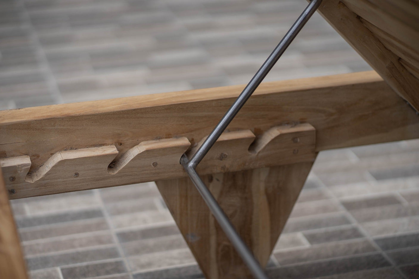 Teak Lounger Algarve mit Rollen