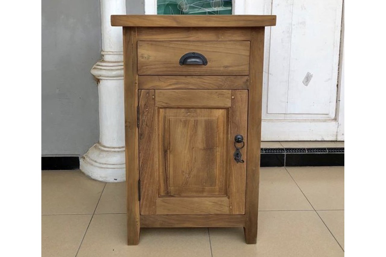 Teak nachtkastje - Souren Meubels