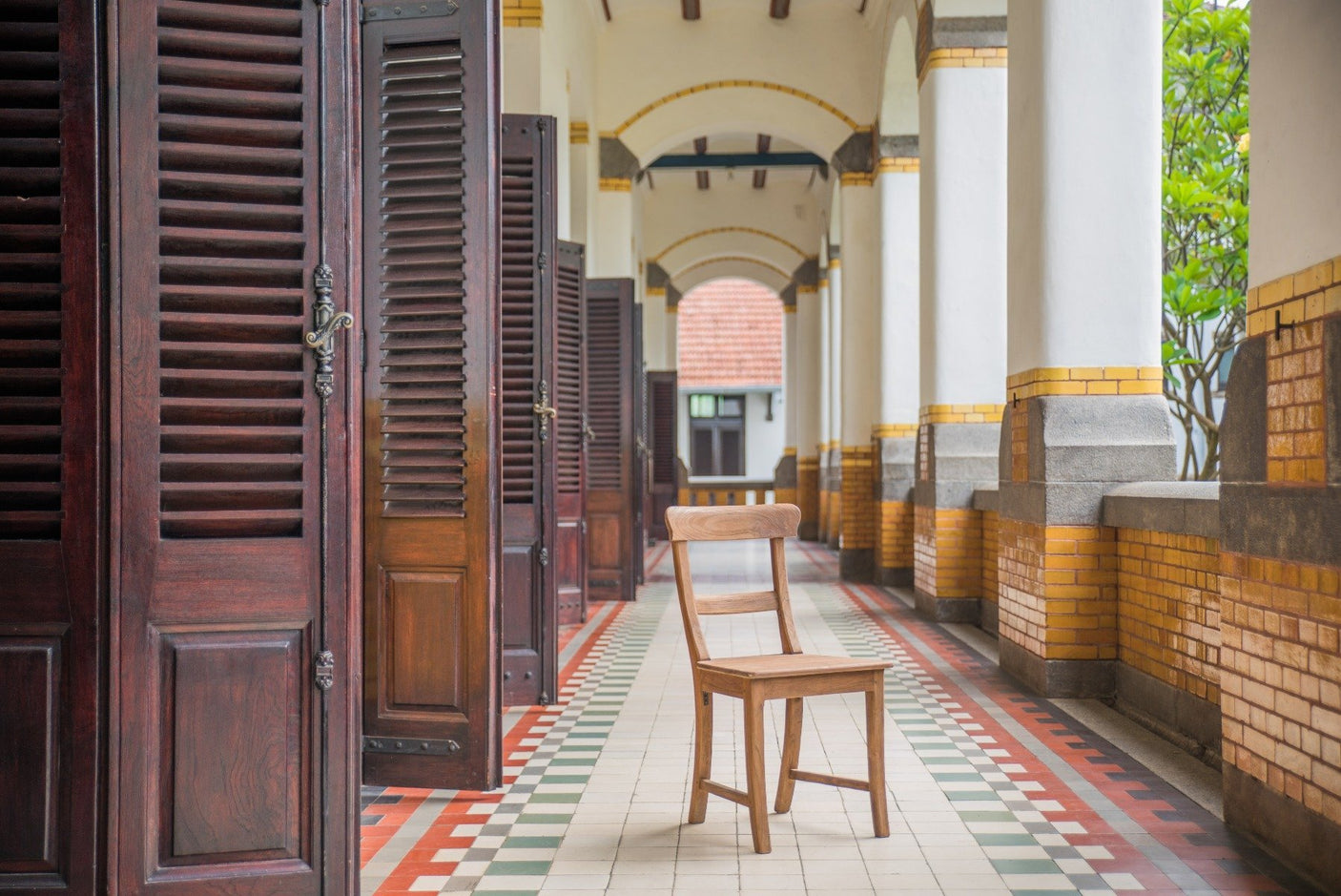 Teak stoel Mariotto oud hout - Souren Meubels