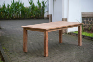 Teak tafel 200 x 100 oud hout - Souren Meubels