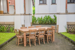 Teak tafel 200 x 100 oud hout - Souren Meubels