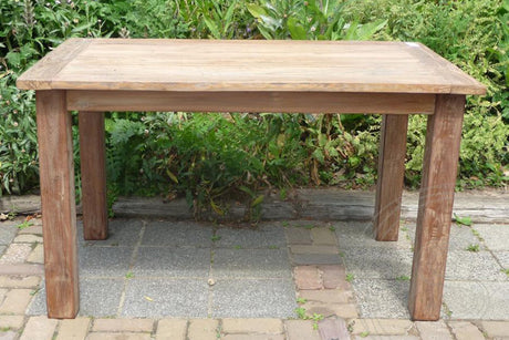 Teak tafel 140 x 90cm oud hout - Souren Meubels