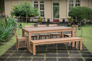 Teak tafel 200 x 90 - Souren Meubels