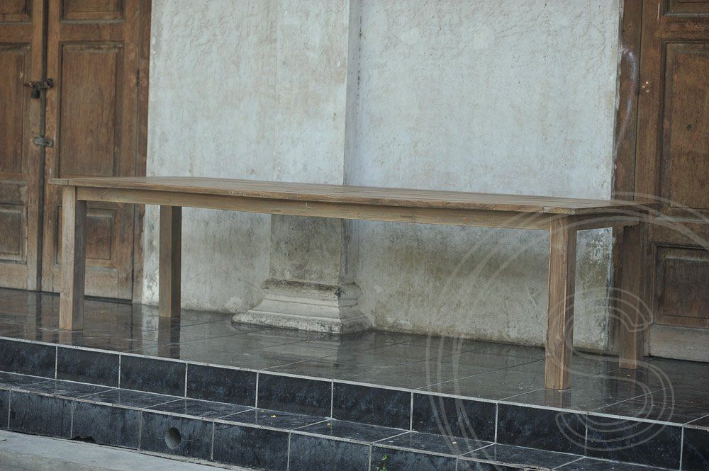 Teak tafel 300 x 100 cm oud hout - Souren Meubels