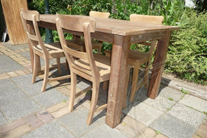 Teak tafel 160 x 90 oud hout - Souren Meubels