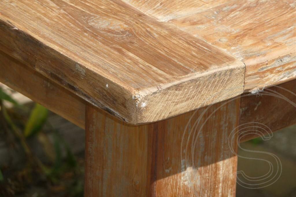 Teak tafel 160 x 90 oud hout - Souren Meubels