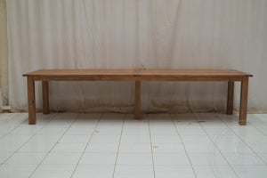 Teak tafel 350 x 100 oud hout - Souren Meubels