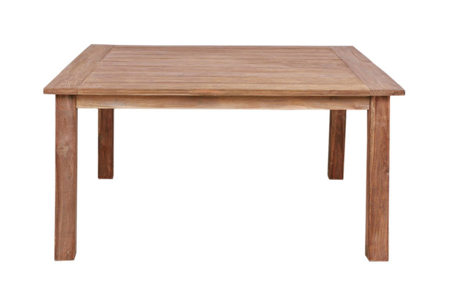 Teak tafel vierkant 120x120 oud hout - Souren Meubels