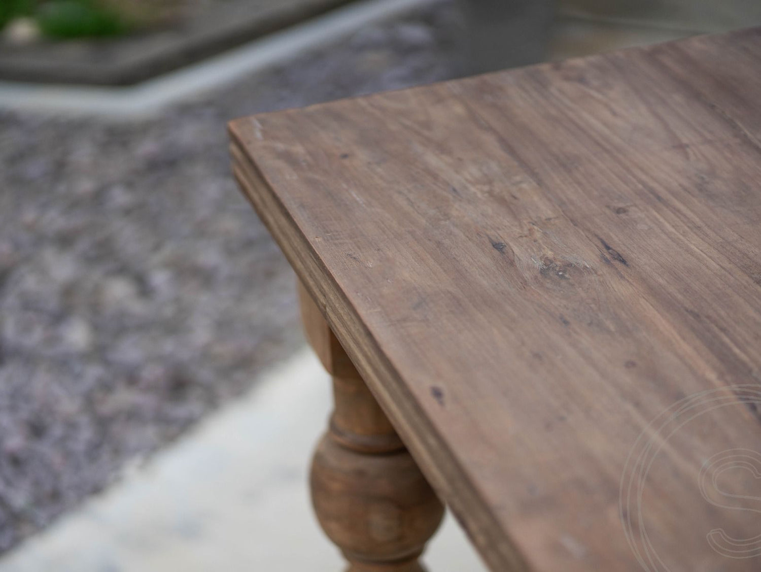 Teak Tisch Anteak 220x90cm gedrechselte Beine