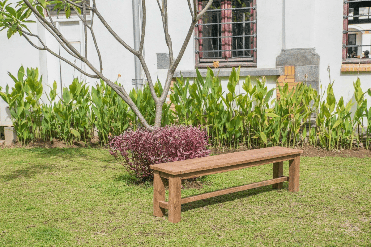 Teak Gartentisch 160x90cm + 4 Beaufort Stühle + Bank
