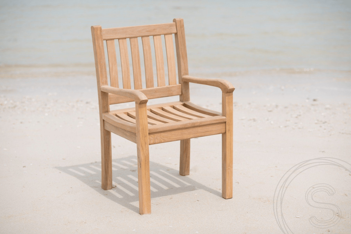 Teak Gartentisch 220x100cm + 6 Beaufort Stühle