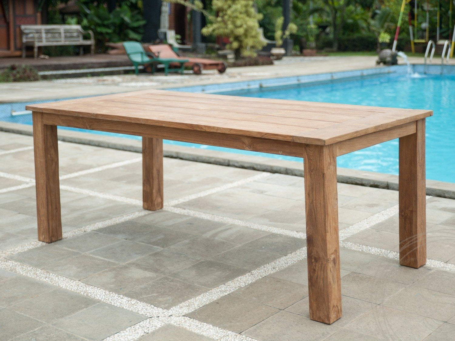 Teak tuintafel 200 x 90 - Souren Meubels