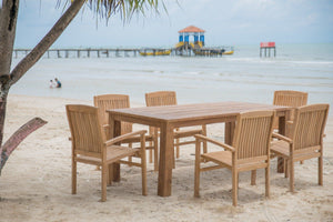 Teak tuintafel 200 x 90 - Souren Meubels