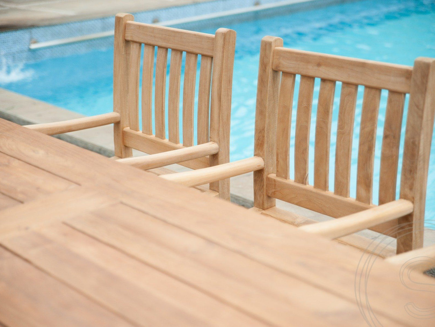 Teak Gartentisch 300x100 Mammut