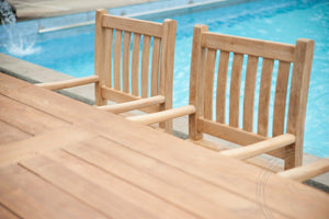Teak Gartentisch 300x100 Mammut