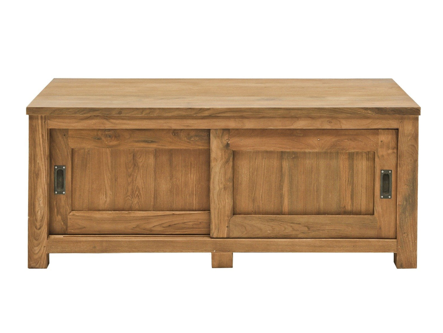 Teak tv - meubel schuifdeuren 140 x 50 x 50 - Souren Meubels