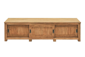 Teak tv - meubel schuifdeuren 180 x 50 x 50 - Souren Meubels