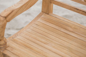 Teak vissenbank 240cm - Souren Meubels