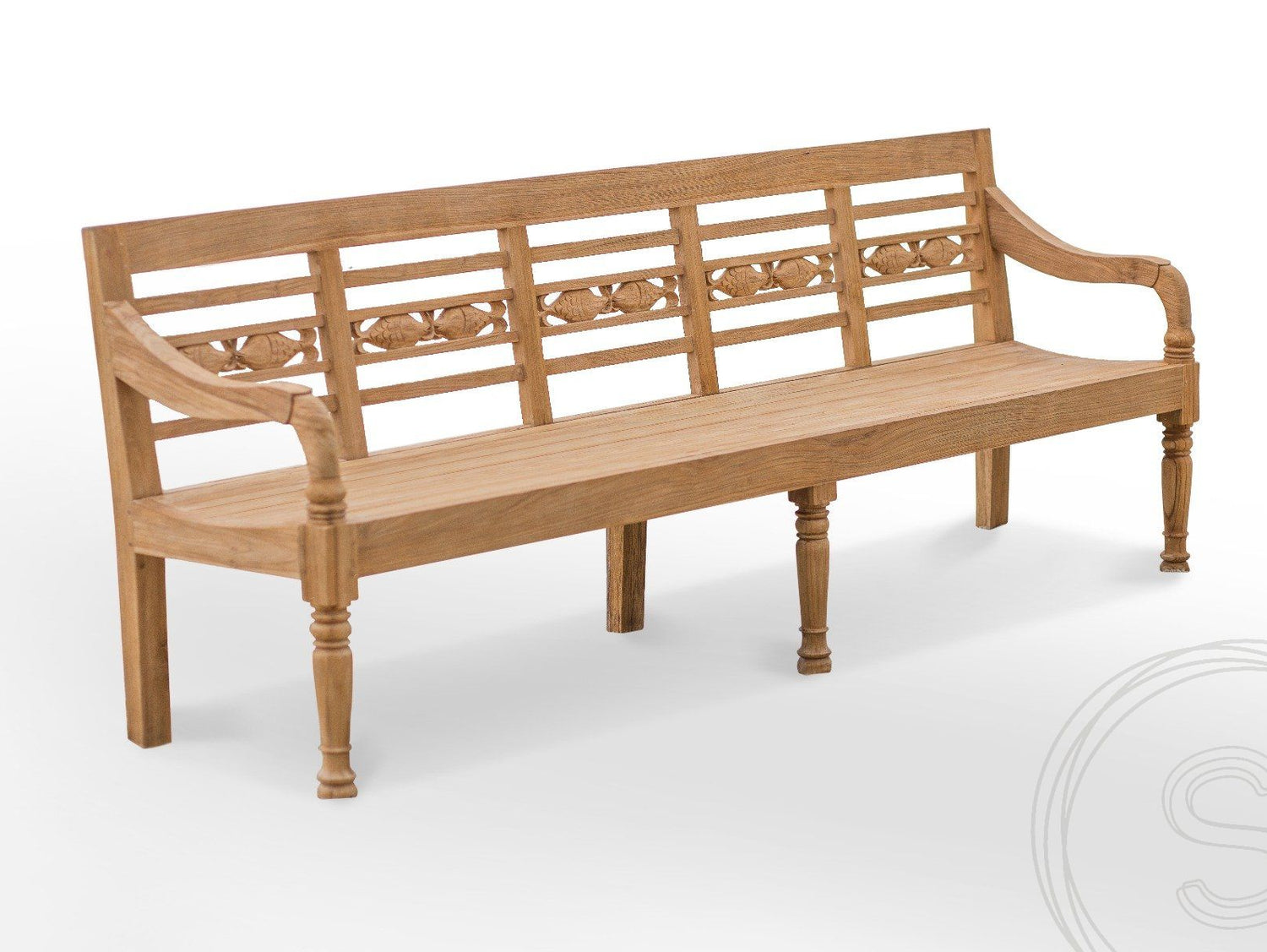 Teak vissenbank 240cm - Souren Meubels