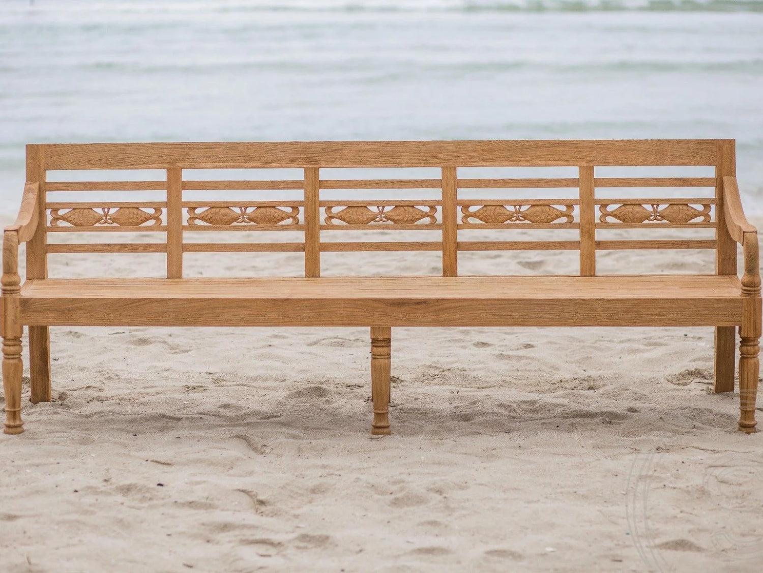 Teak vissenbank 240cm - Souren Meubels