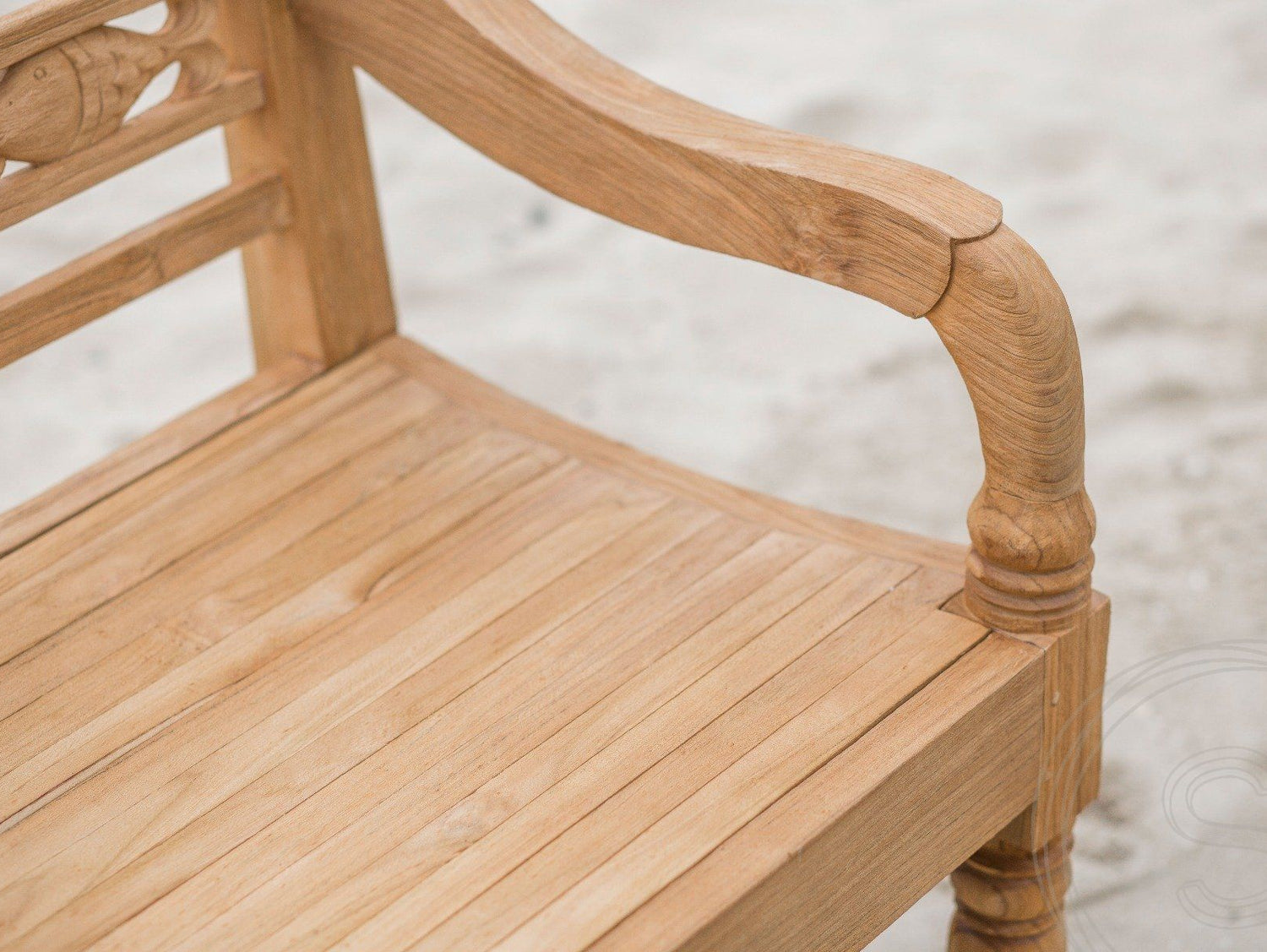 Teak vissenbank 240cm - Souren Meubels