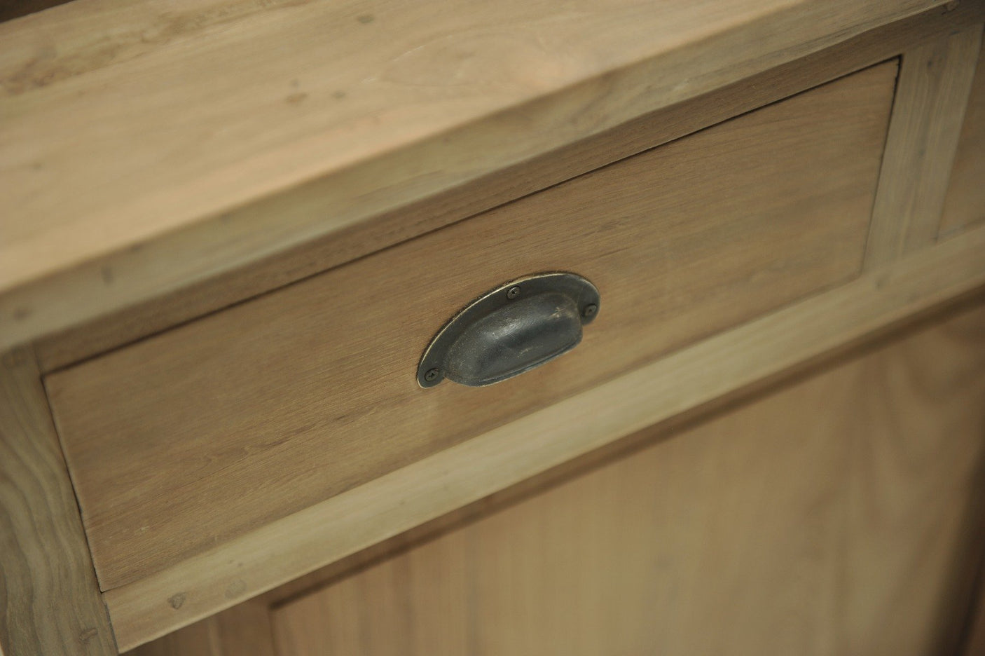 Teak vitrinekast 140cm - Souren Meubels