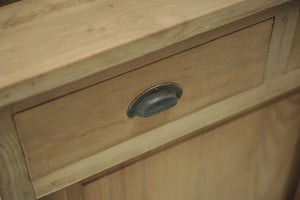 Teak vitrinekast 140cm - Souren Meubels