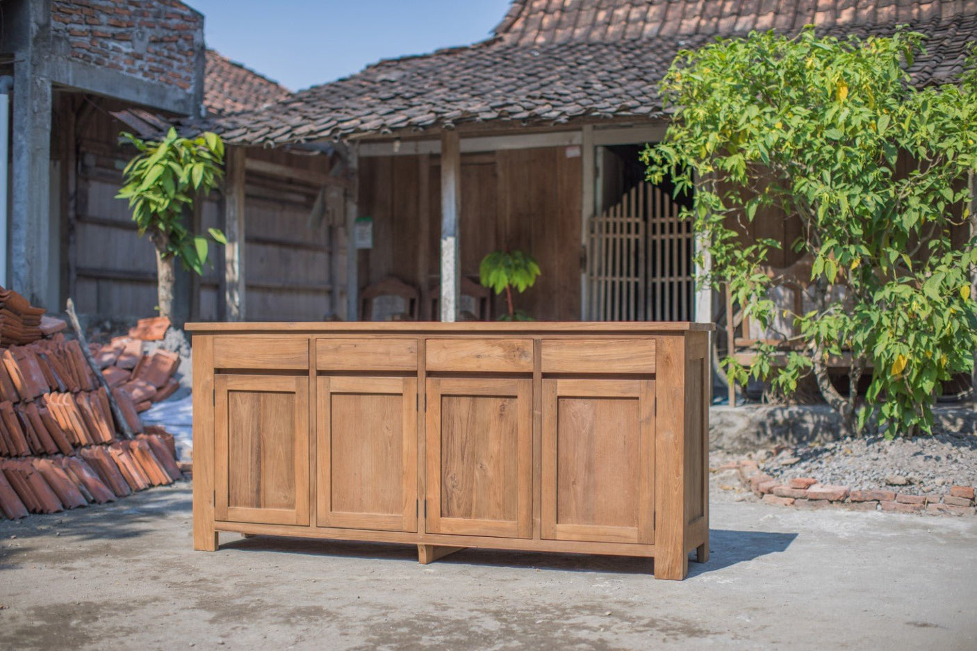 Teak dressoir 200 x 90 x 50 - Souren Meubels
