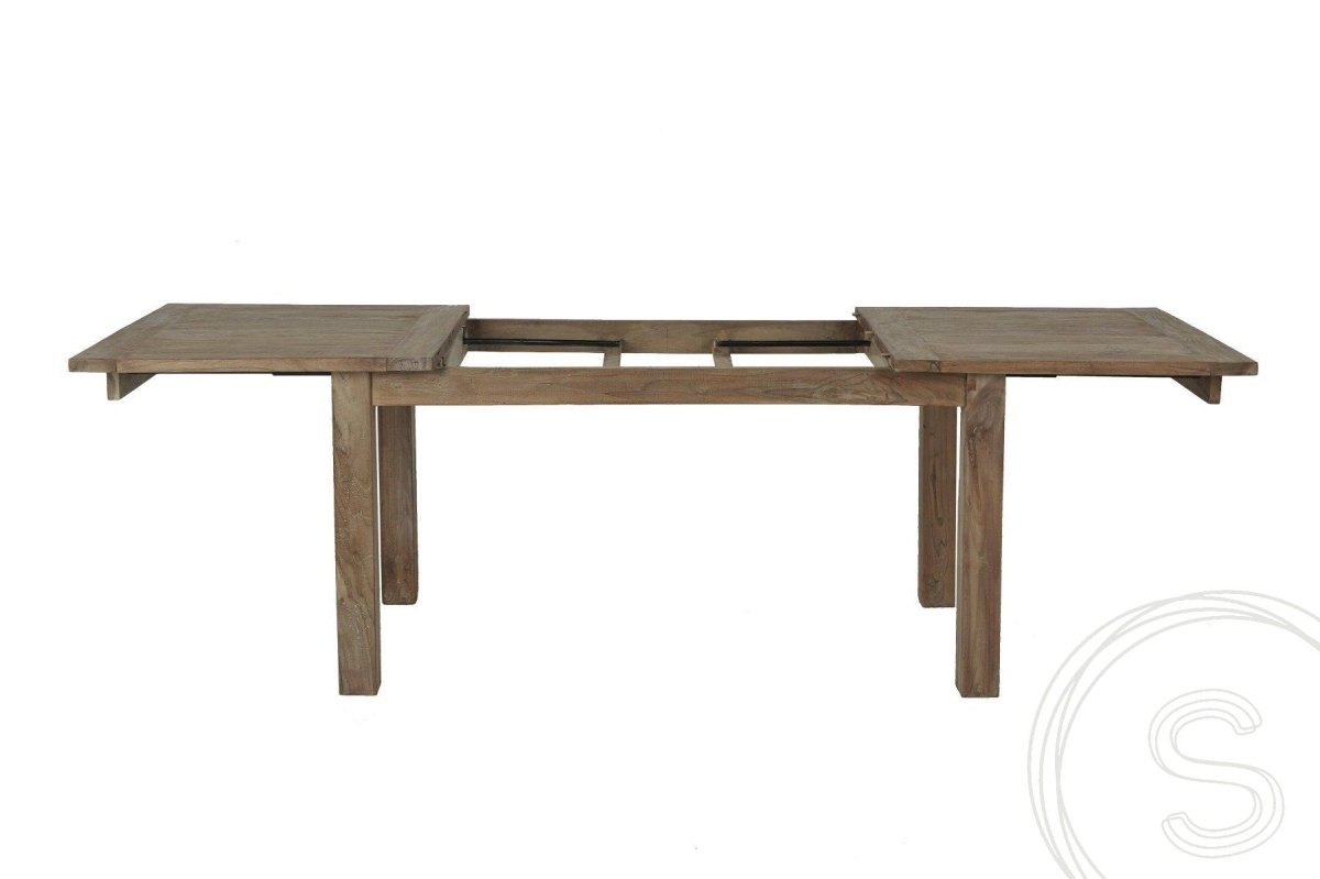 Teakholz Ausziehbarer Tisch 160 210 260x100 - Souren Furniture (CH)