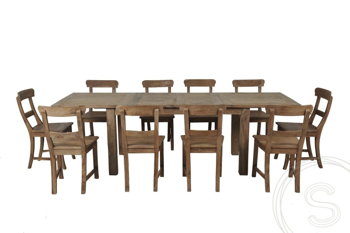 Teakholz Ausziehbarer Tisch 160 210 260x100 - Souren Furniture (CH)