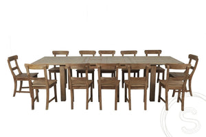 Teakholz Ausziehtisch 200 250 300x100 cm - Souren Furniture (CH)
