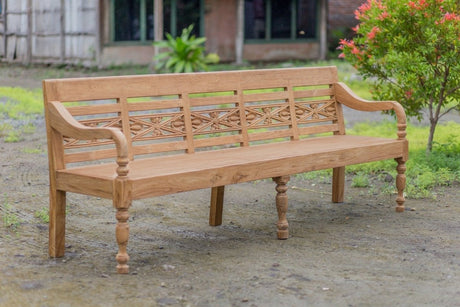 Teakholz Bahnhofsbank 240cm Spezial - Souren Furniture (CH)