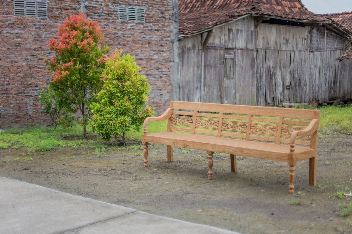 Teakholz Bahnhofsbank 240cm Spezial - Souren Furniture (CH)